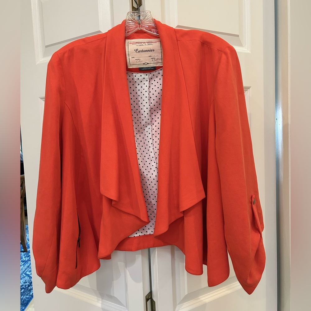 Anthropologie Orange Jacket